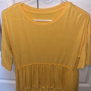 Yellow Short Sleeve Top